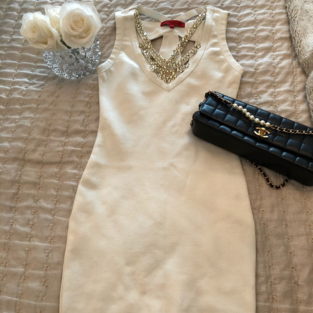 White cocktail dress